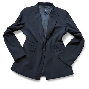 Vintage 90s Express Black Stretch Blazer